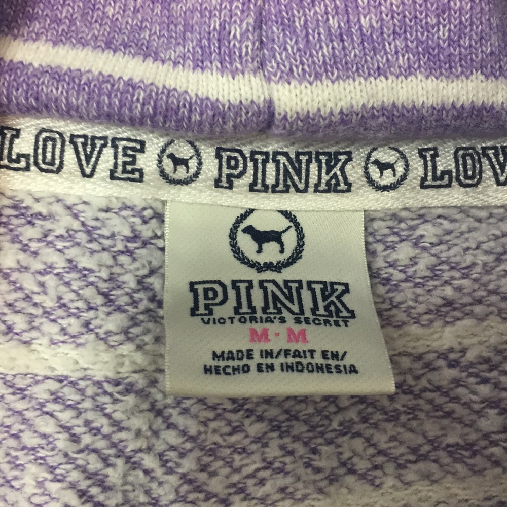 PINK Victoria’s Secret Striped Full Zip Hoodie - Picture 6 of 8